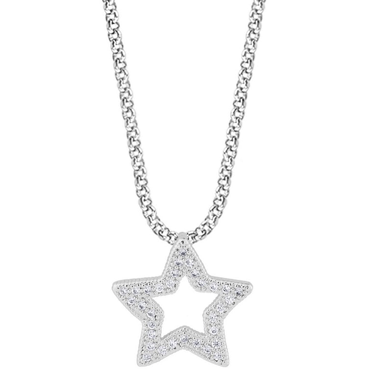 Joma Jewellery Lucia Lustre Star Organic Pave Necklace 4808 detail