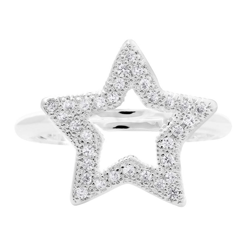 Joma Jewellery Lucia Lustre Star Organic Pave Ring 4811 main