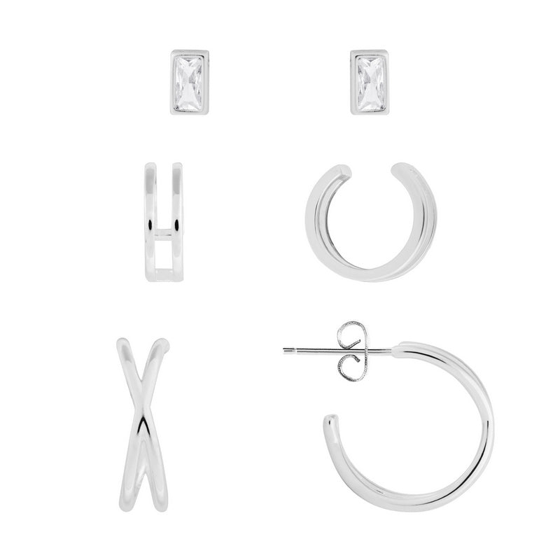 Joma Jewellery Tahlia Trio Gem Earring Cuff Pack 4831 main