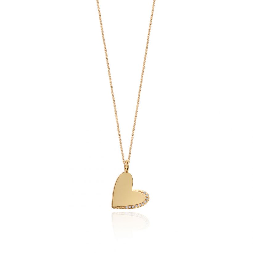 Joma Jewellery Alexis Heart Necklace Gold-plated 3297 detail