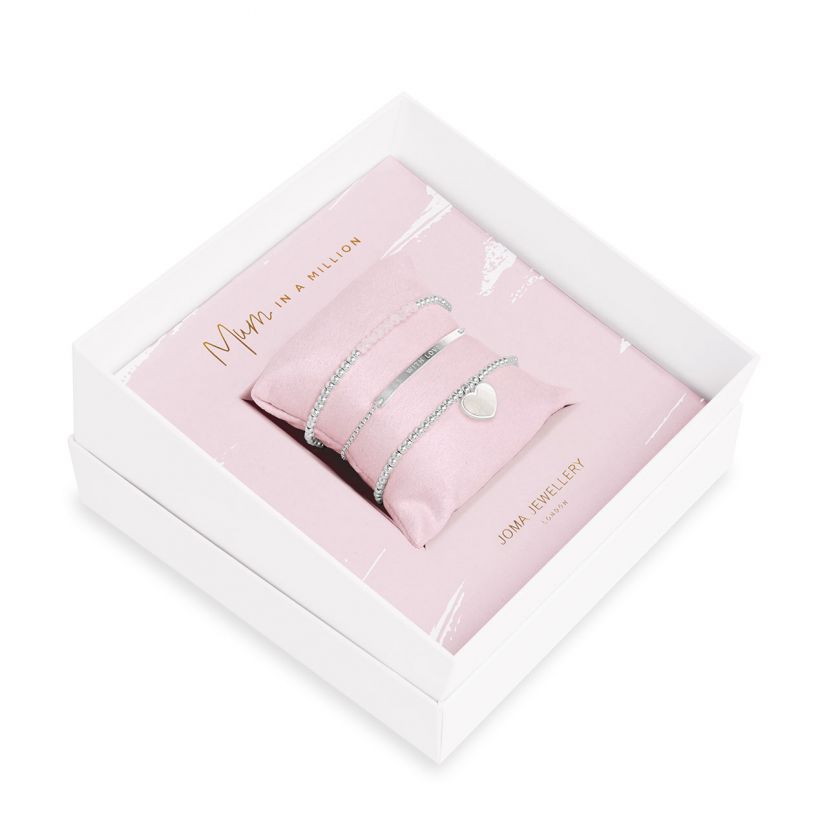 Joma Jewellery Occasion Gift Box Mum In A Million Stacking Bracelets 3526 in gift box