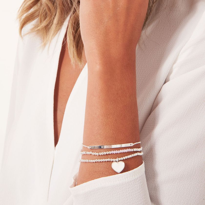 Joma Jewellery Occasion Gift Box Mum In A Million Stacking Bracelets 3526 on model