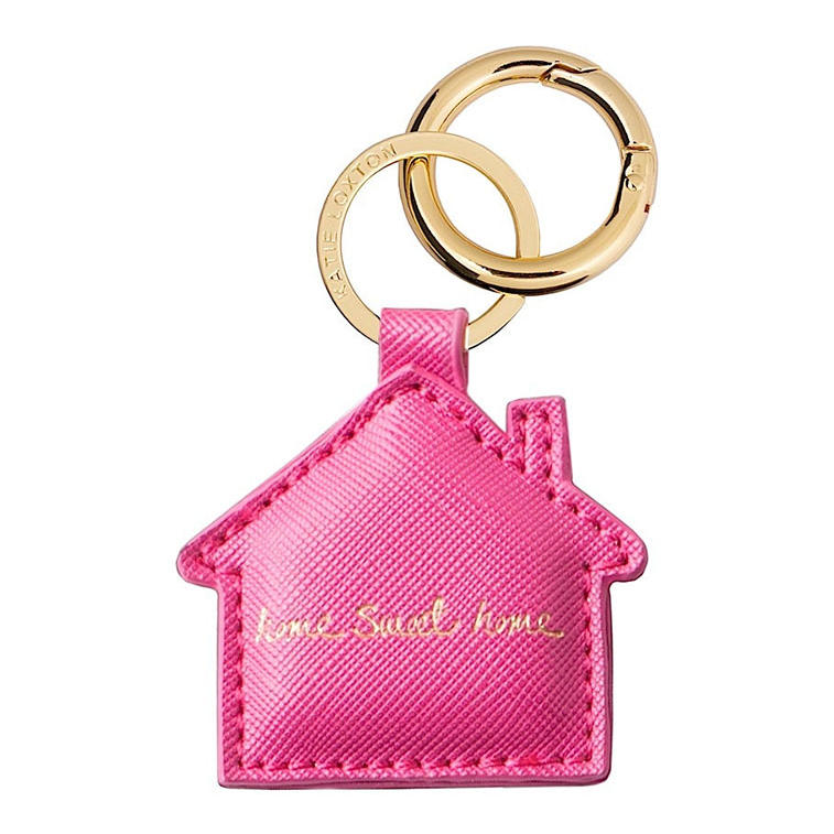 Katie Loxton Bag Charm Raspberry Home Sweet Home KLB055 front