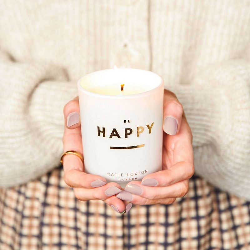 Katie Loxton Be Happy Sentiment Candle KLC163 lifestyle