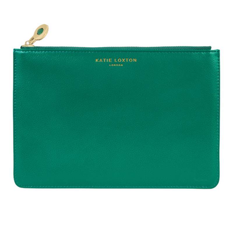 Katie Loxton Birthstone Perfect Pouch Aventurine August Green klb1387 front