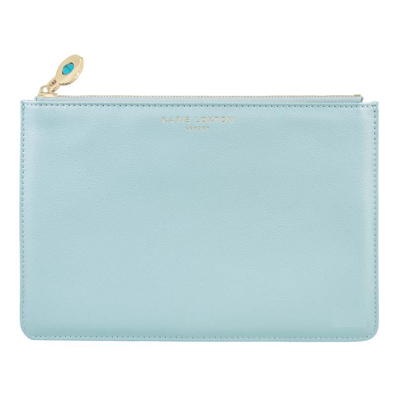 Katie Loxton Birthstone Perfect Pouch December Turquoise front