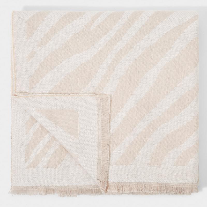 Katie Loxton Blanket Scarf Pale Zebra Print KLS441 main