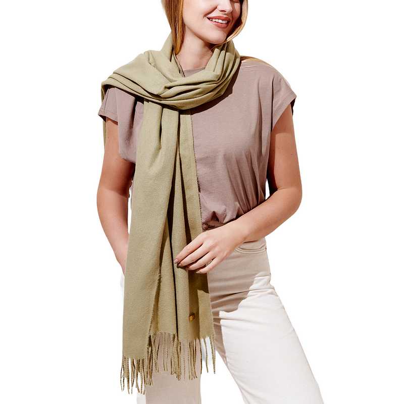 Katie Loxton Blanket Scarf in Olive KLS442 on model