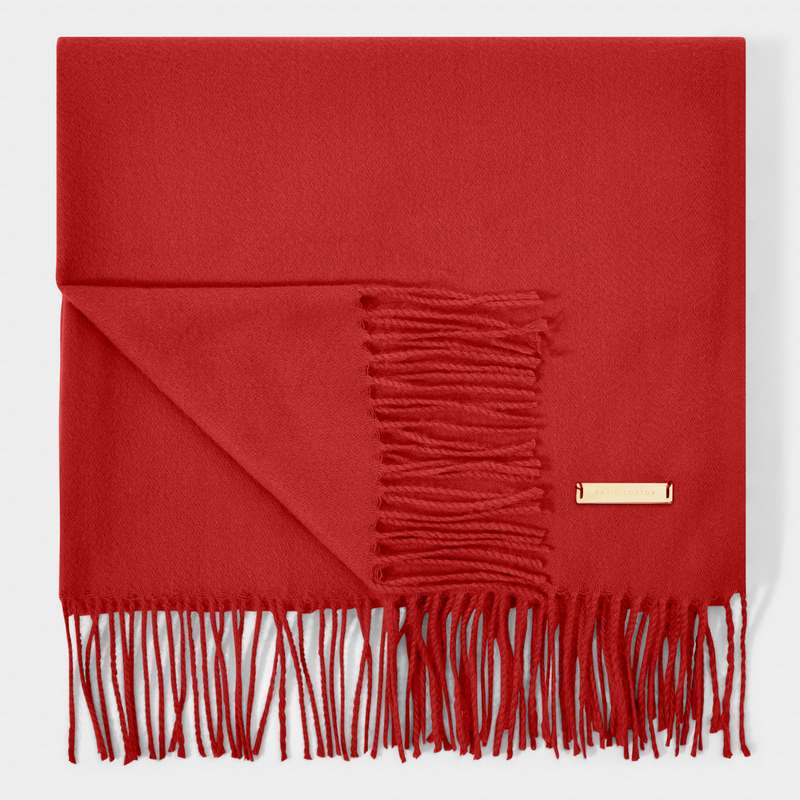 Katie Loxton Blanket Scarf in Red KLS464 main