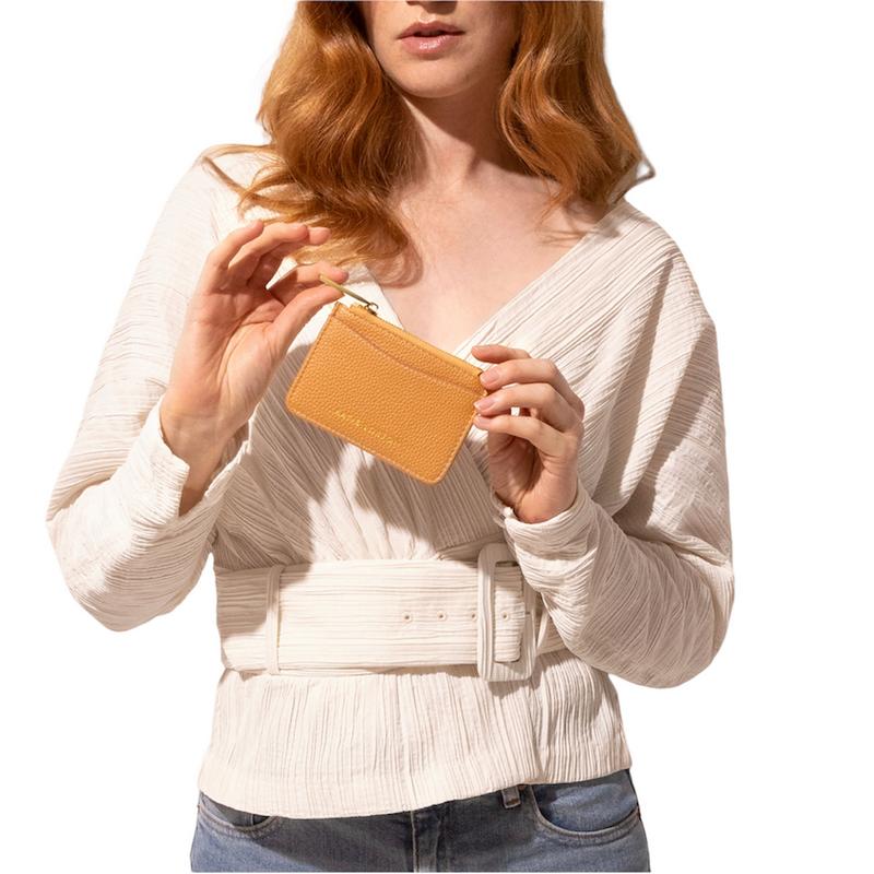 Katie Loxton Cara Cardholder Dark Amber KLB2035 with model