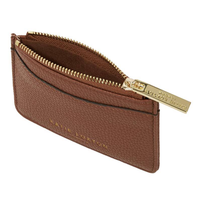 Katie Loxton Cara Cardholder in Cognac KLB1719 zip