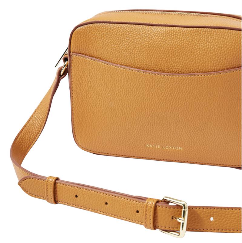 Katie Loxton Cara Crossbody Bag Dark Ochre KLB2103 front detail