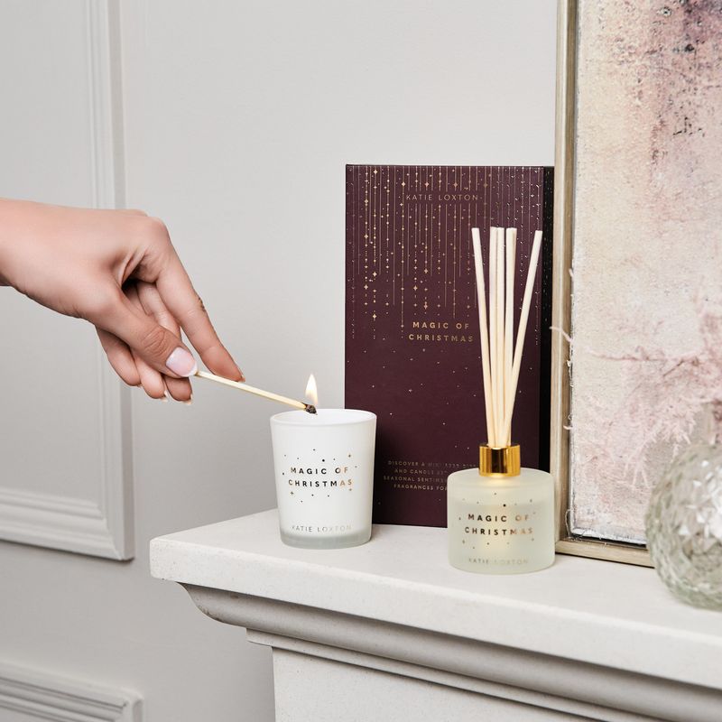 Katie Loxton Cinnamon and Nutmeg Chai Reed Diffuser & Candle Magic Of Christmas KLC283 lifestyle
