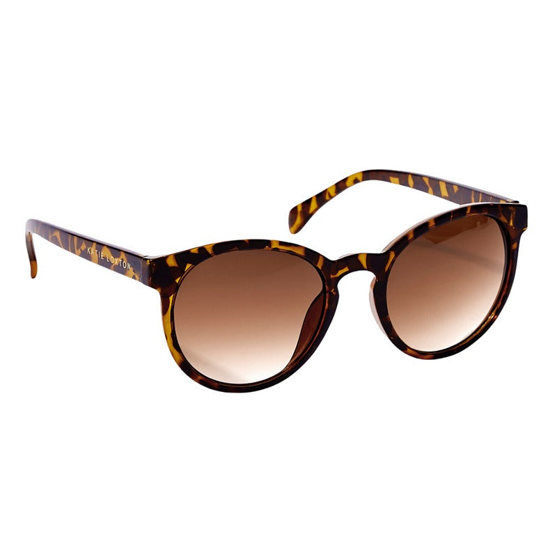 Katie Loxton Geneva Sunglasses in Brown Tortoiseshell KLSG038 angled
