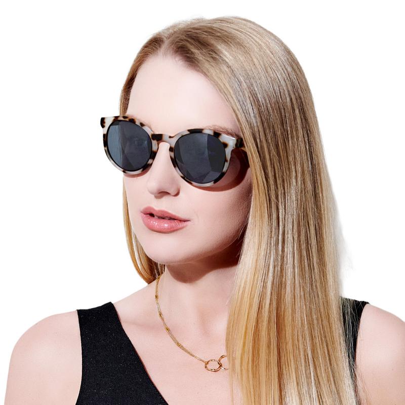 Katie Loxton Geneva Sunglasses in Pale Tortoiseshell KLSG046 on model