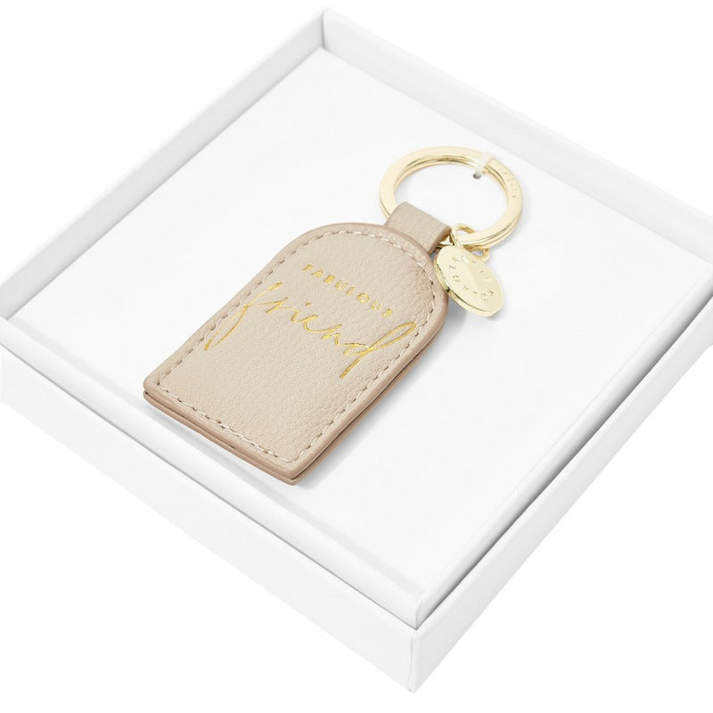 Katie Loxton Keyring Fabulous Friend Taupe KLB2357 in box