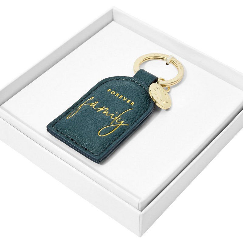 Katie Loxton Keyring Forever Family Teal KLB2358 in box