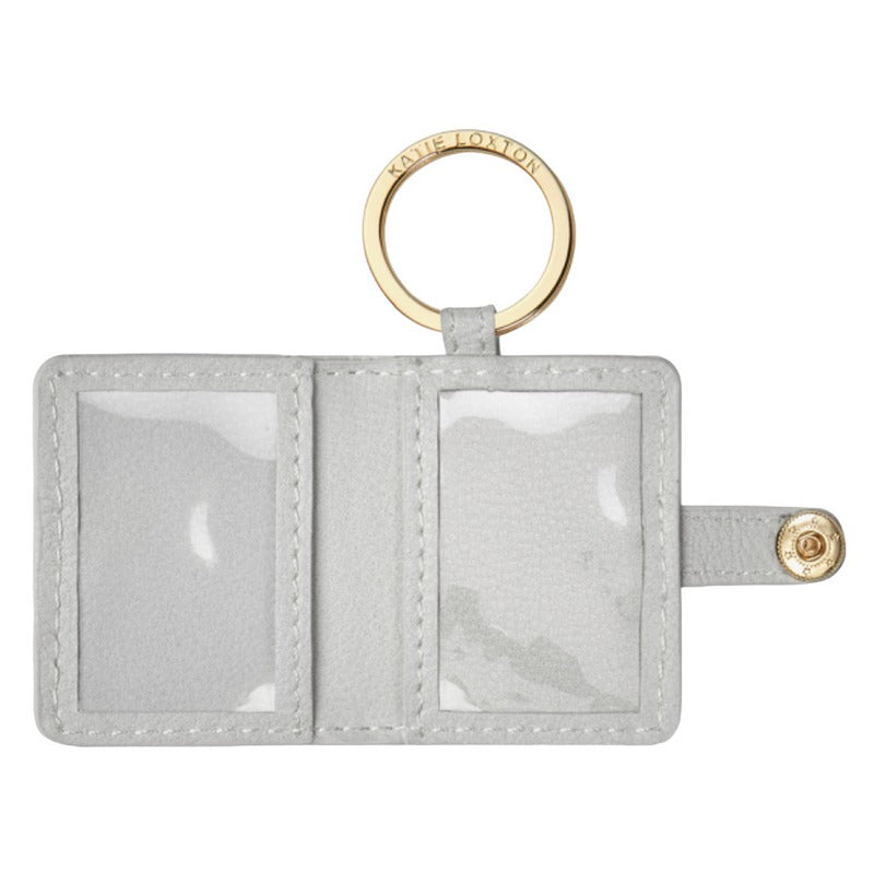 Katie Loxton Keyring Photo Wallet Grey Fabulous Friend KLB1660 open