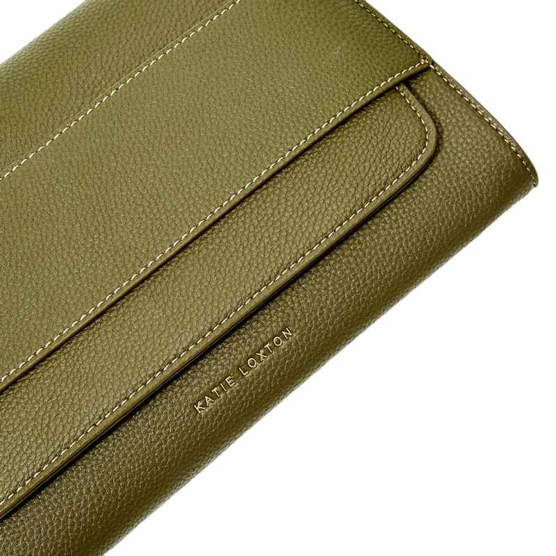 Katie Loxton Lila Clutch in Khaki KLB2245 logo