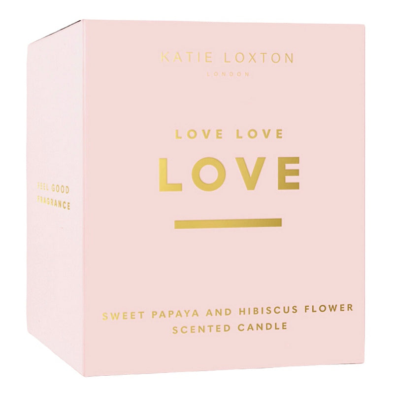 Katie Loxton Love Love Love Sentiment Candle KLC161 box