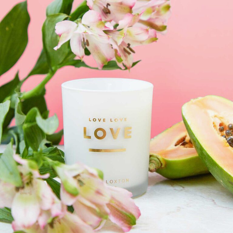 Katie Loxton Love Love Love Sentiment Candle KLC161 lifestyle