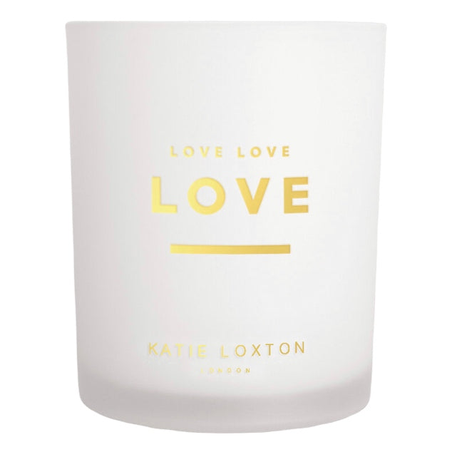 Katie Loxton Love Love Love Sentiment Candle KLC161 unboxed