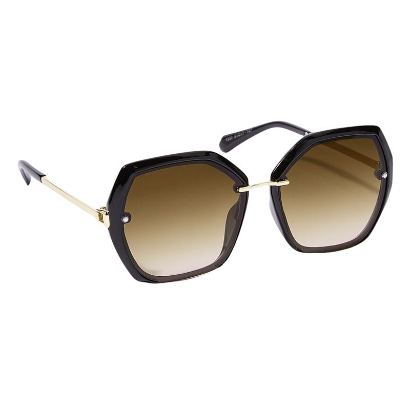 Katie Loxton Milan Sunglasses in Black KLSG034 angled