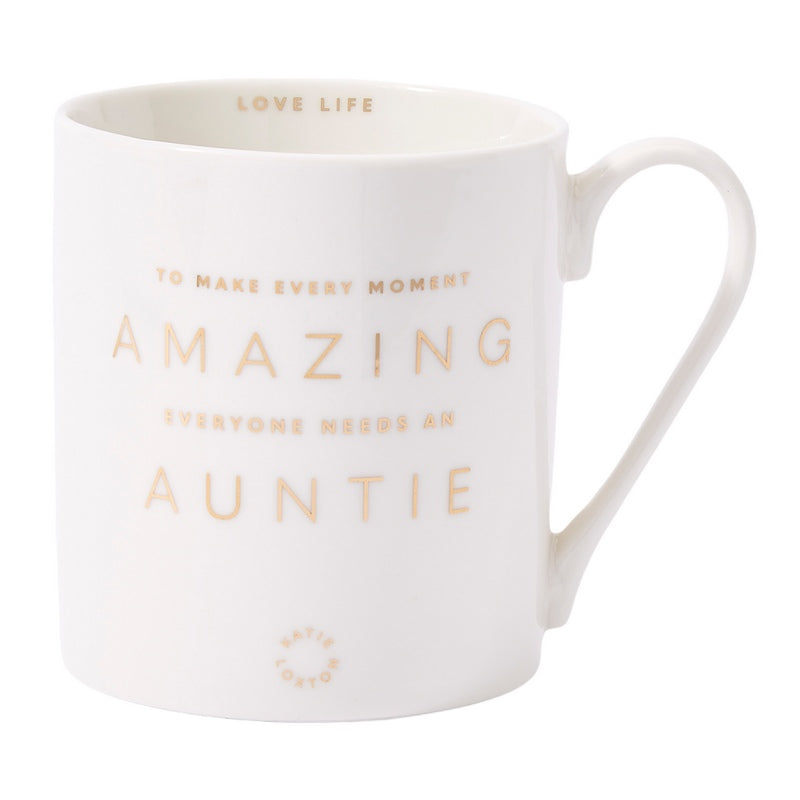Katie Loxton Porcelain Mug Amazing Auntie KLCW102 front