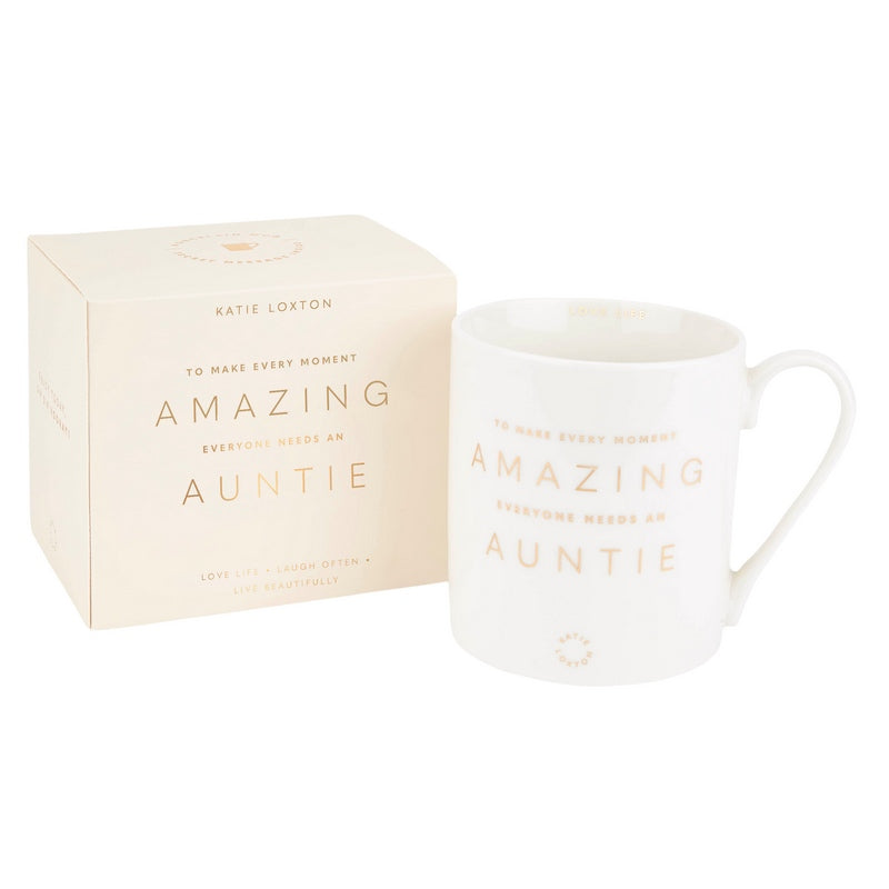 Katie Loxton Porcelain Mug Amazing Auntie KLCW102 with gift box