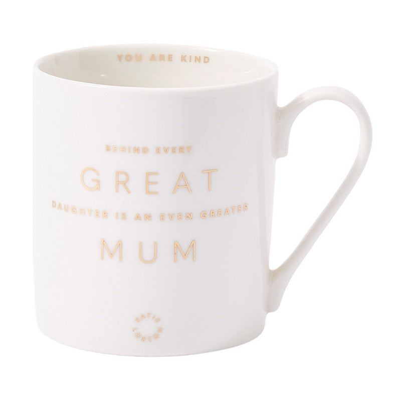 Katie Loxton Porcelain Mug Behind Every Great Daughter Is A Greater Mum KLCW104 front