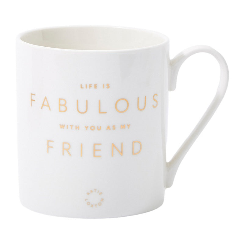 Katie Loxton Porcelain Mug Fabulous Friend KLCW114 front