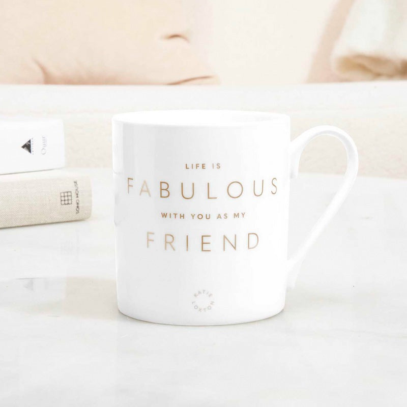 Katie Loxton Porcelain Mug Fabulous Friend KLCW114 lifestyle