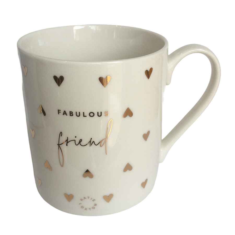 Katie Loxton Porcelain Mug Fabulous Friend mug tipped