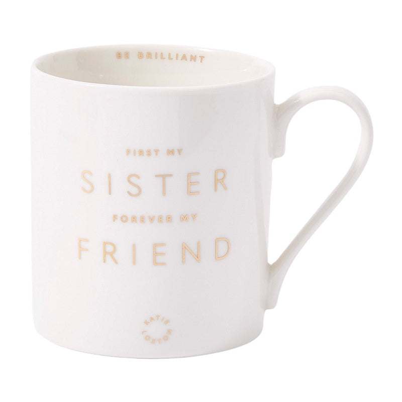 Katie Loxton Porcelain Mug First My Sister Forever My Friend KLCW105 front