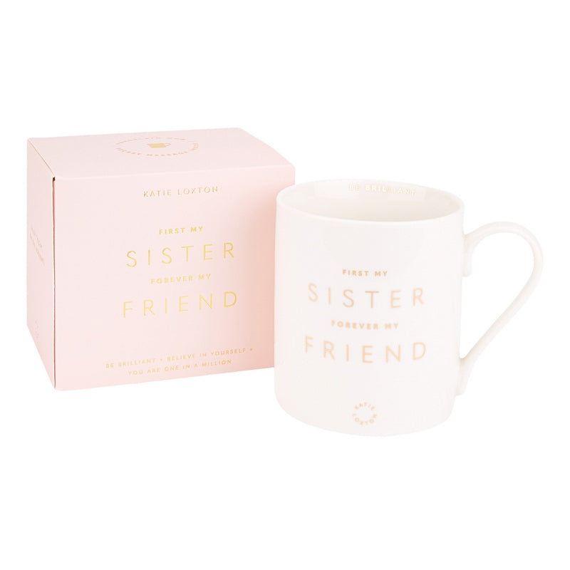 Katie Loxton Porcelain Mug First My Sister Forever My Friend KLCW105 with box
