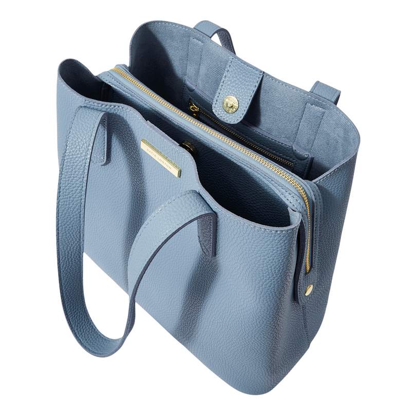 Katie Loxton Riley Shoulder Bag in Blue KLB2081 open