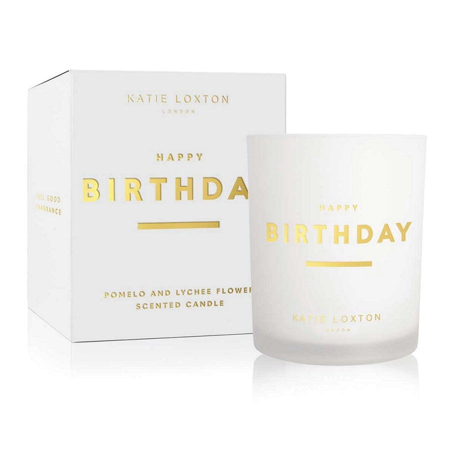 Katie Loxton Sentiment Scented Candle Happy Birthday klc160 with box