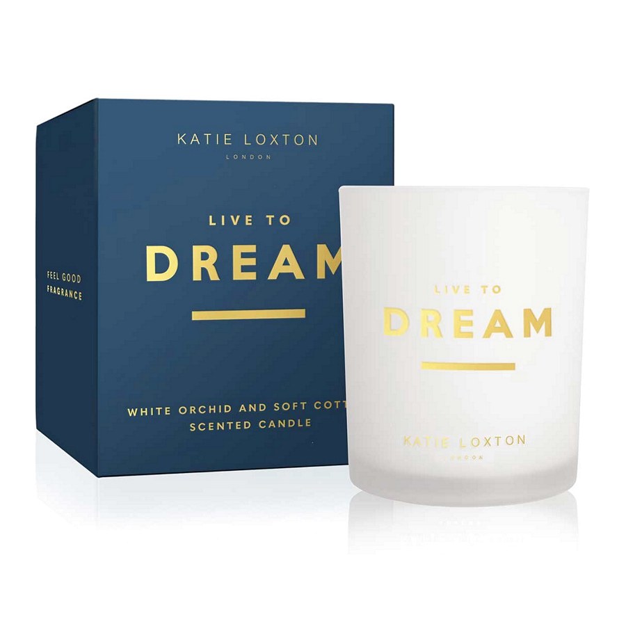 Katie Loxton Sentiment Scented Candle Live To Dream KLC162 with box