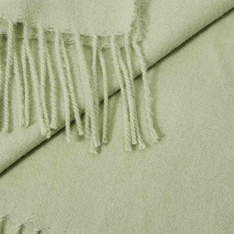 Katie Loxton Sustainable Style Blanket Scarf in Sage Green KLS419 detail