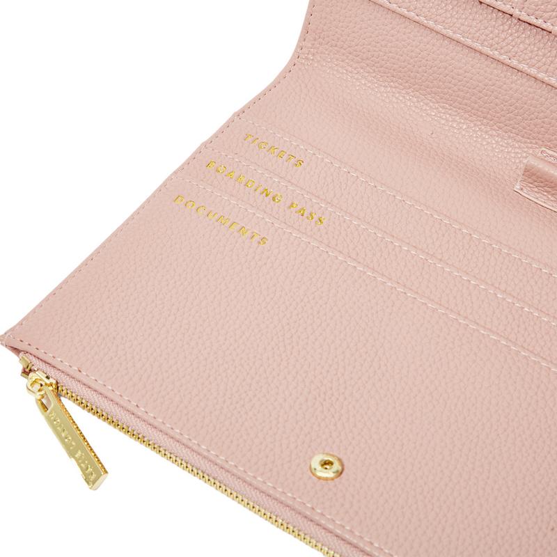 Katie Loxton Travel Document Holder Pale Pink KLB2335 labels