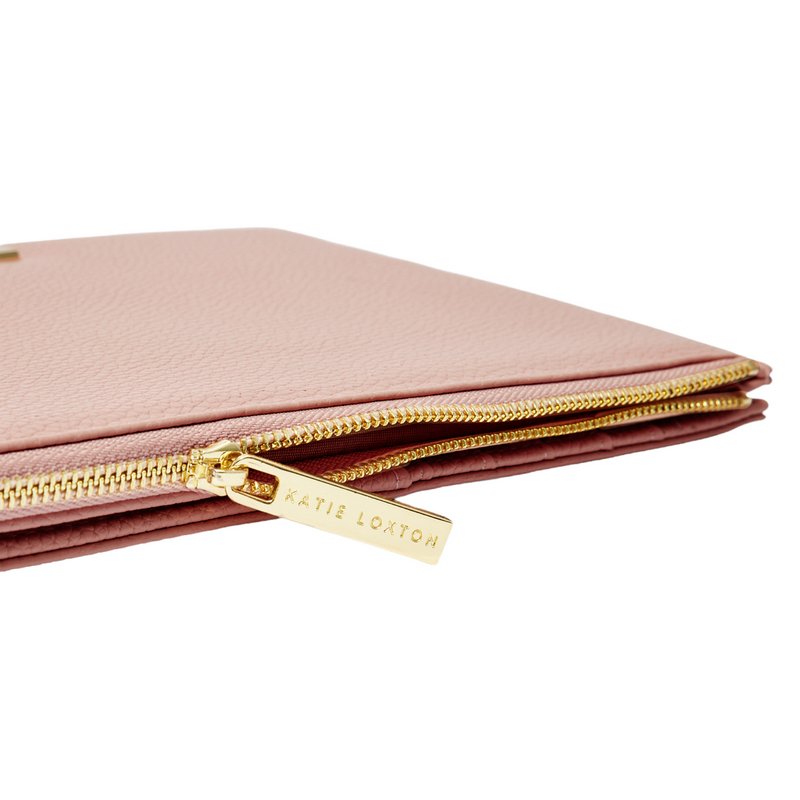 Katie Loxton Travel Document Holder Pale Pink KLB2335 zip