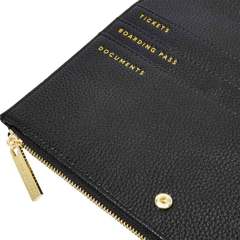 Katie Loxton Travel Document Holder in Black KLB2333 labels