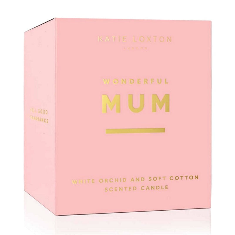 Katie Loxton Wonderful Mum White Orchid Scented Candle klc158 boxed