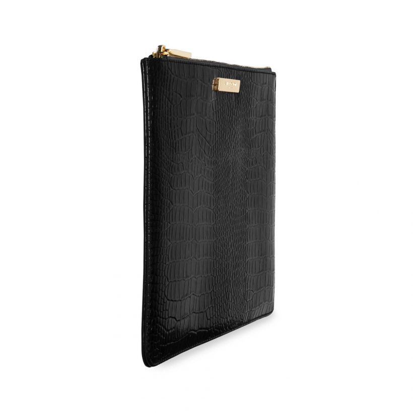 Katie Loxton Celine Croc Luxe Clutch Black KLB623 side