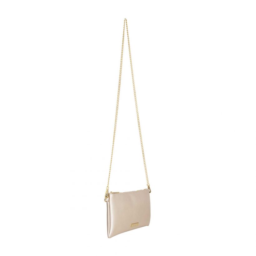 Katie Loxton Freya Cross Body Bag Metallic Champagne KLB662 hanging