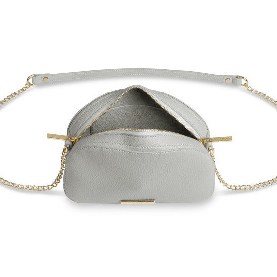 Katie Loxton Half Moon Cross-body Bag - White KLB407 open