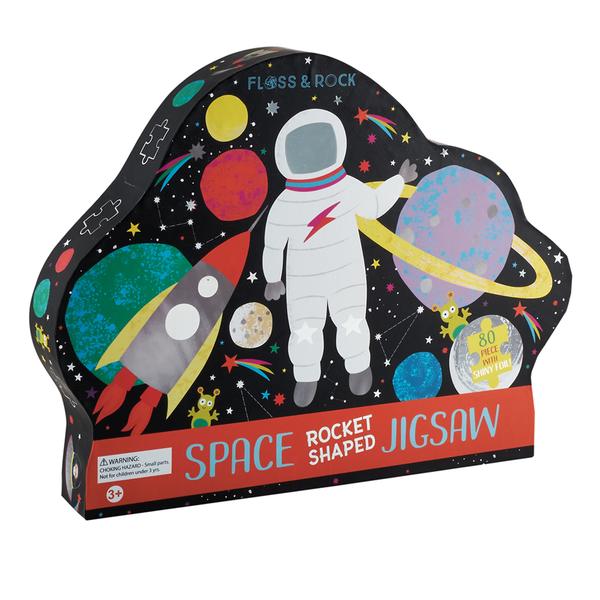 Space Rocket Shaped Jigsaw Puzzle box