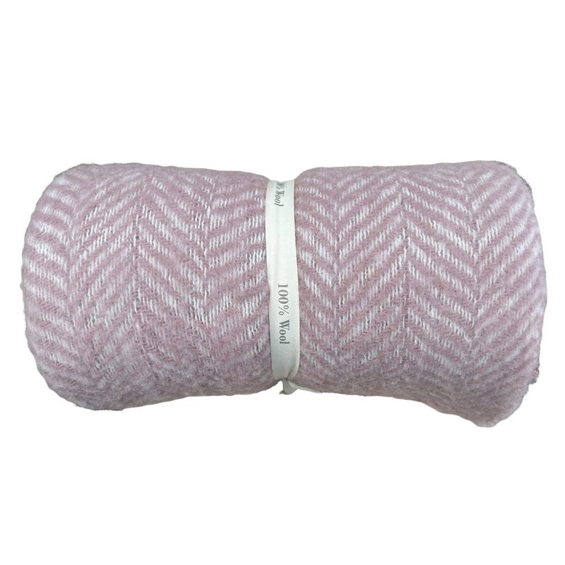 Kilburn Scott Pure Luxury Wool Throw Blush Pink main