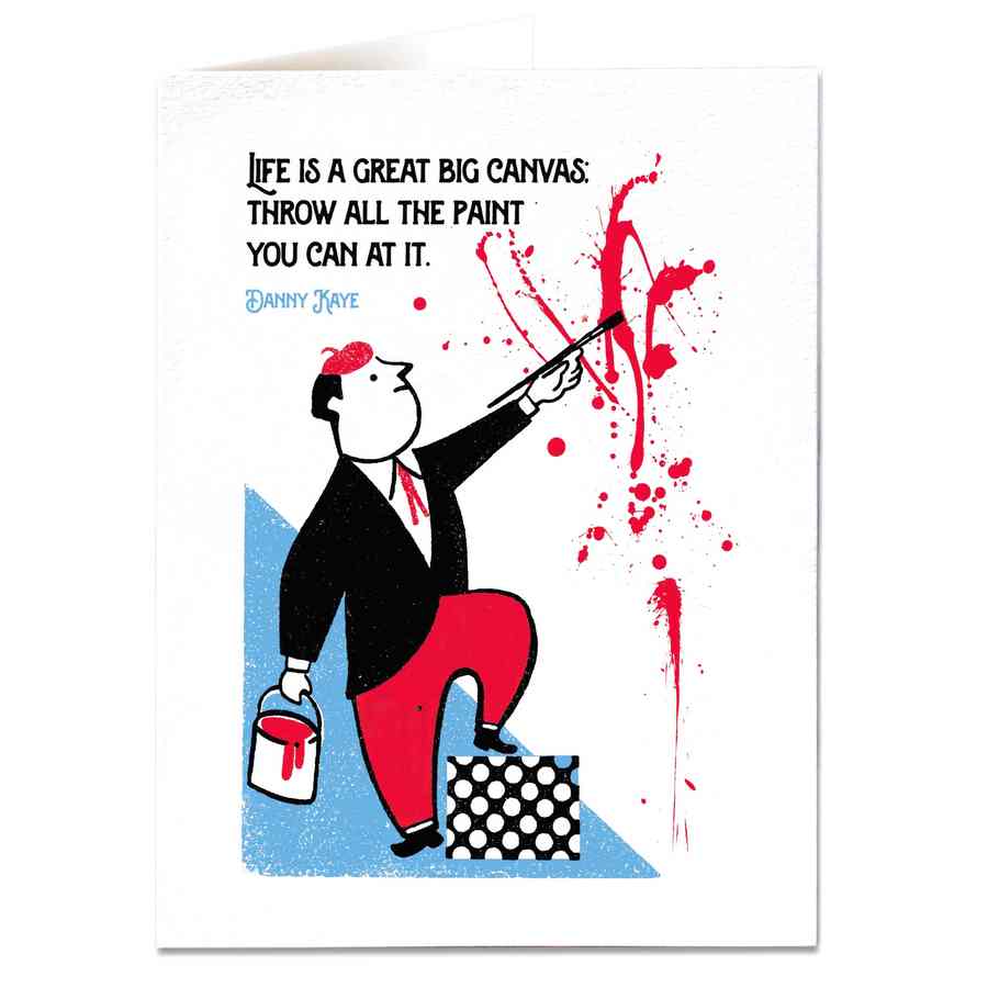 Life Is A Great Big Canvas Greetings Card QP445