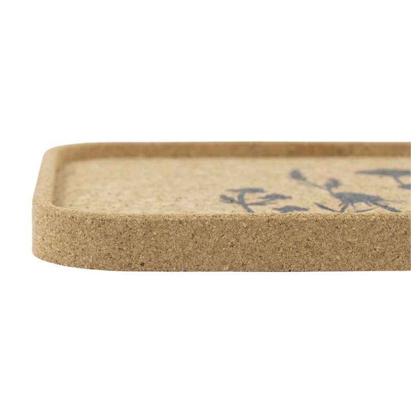 Liga Eco Living Wildflower Print Cork Drinks Tray side
